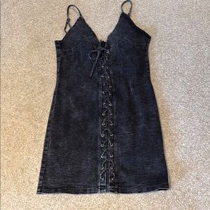 Black Spaghetti Strap Bodycon Mini Dress